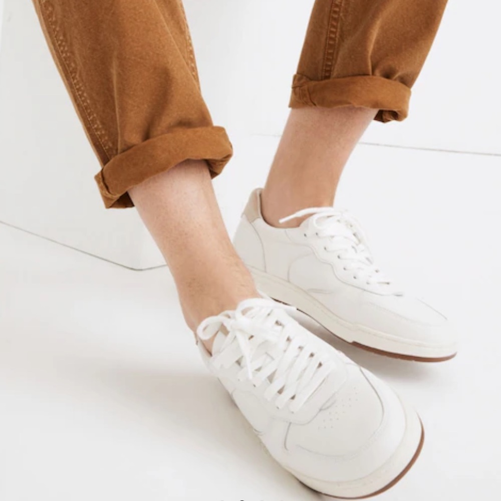 Madewell Men's White Leather Sneakers